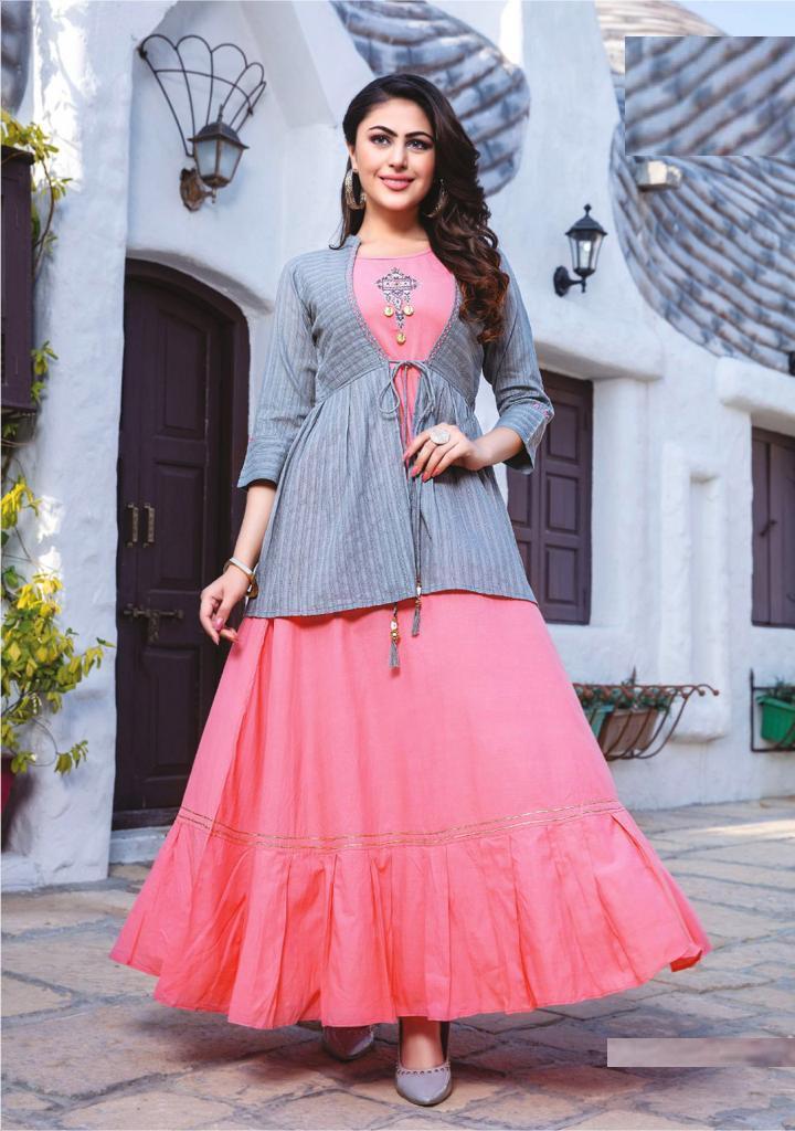 Long cotton kurti/Dress | Long kurti designs, Cotton kurti designs, Stylish  dresses